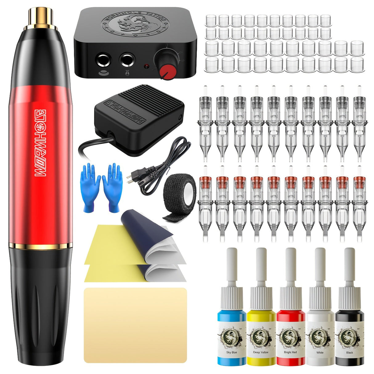 Tattoo Practice Kit with Rotary Pen