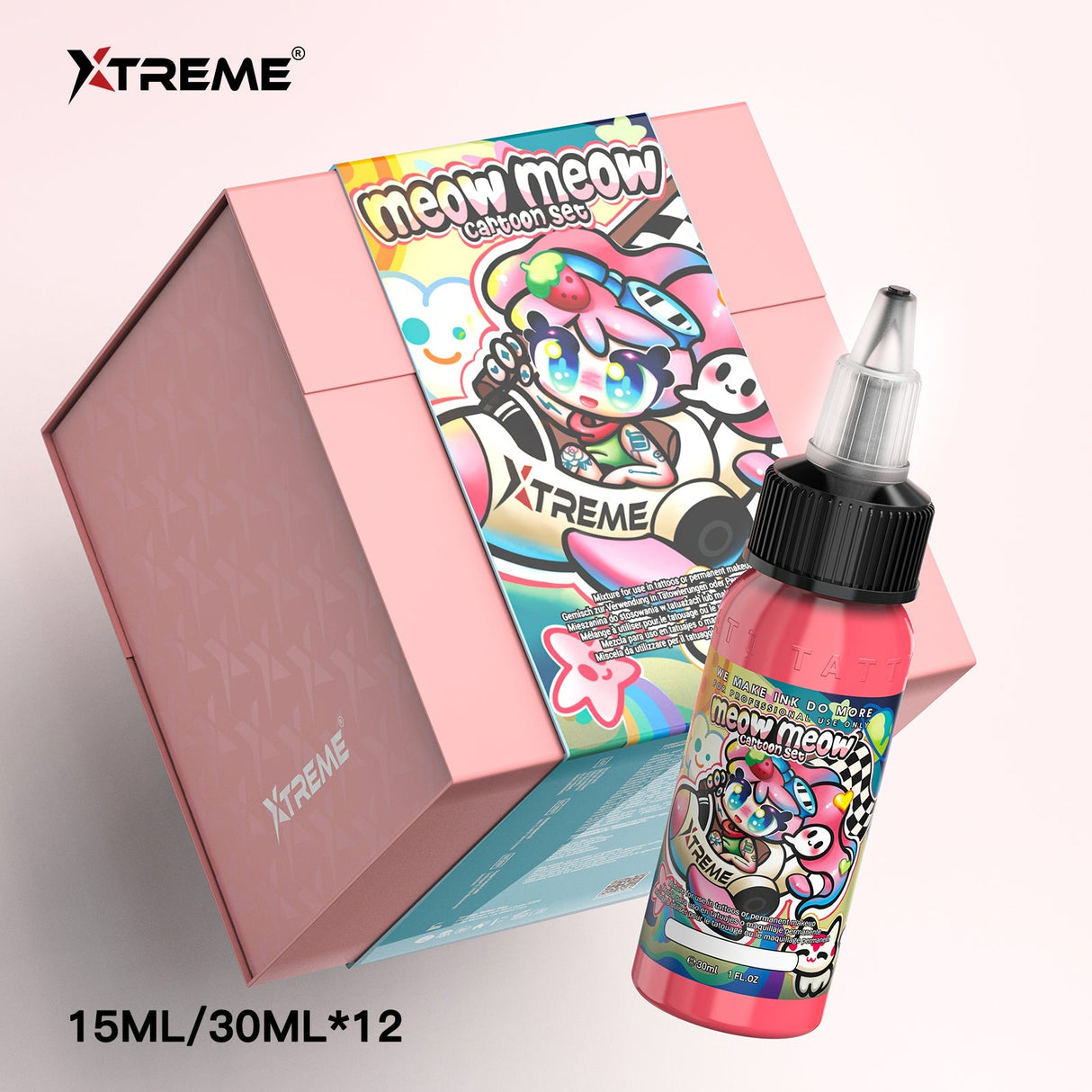 Xtreme Ink-Meow Meow Cartoon Set | Signature Tattoo Ink Colors
