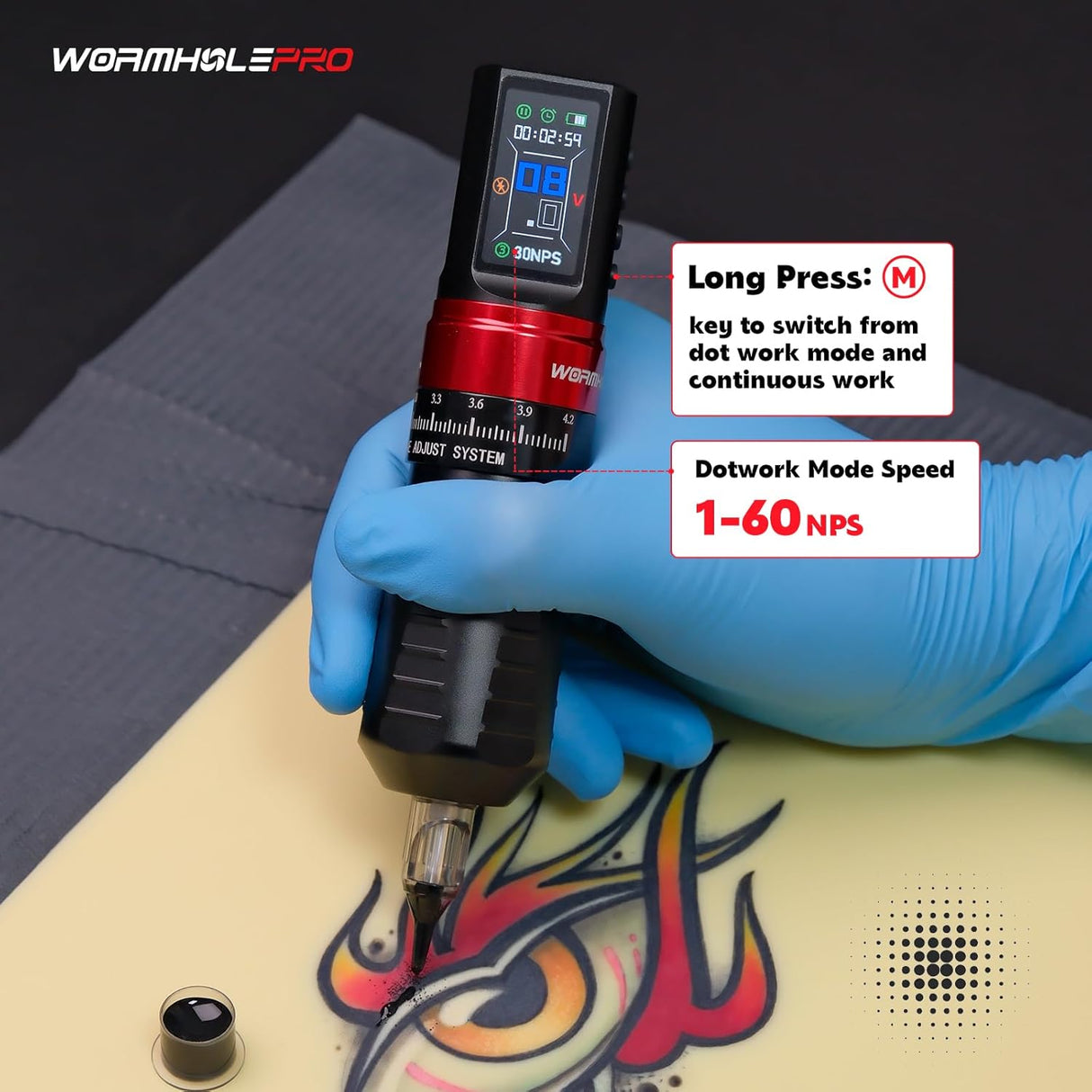 Wormhole Pro Bootes Wireless Tattoo Pen Kit