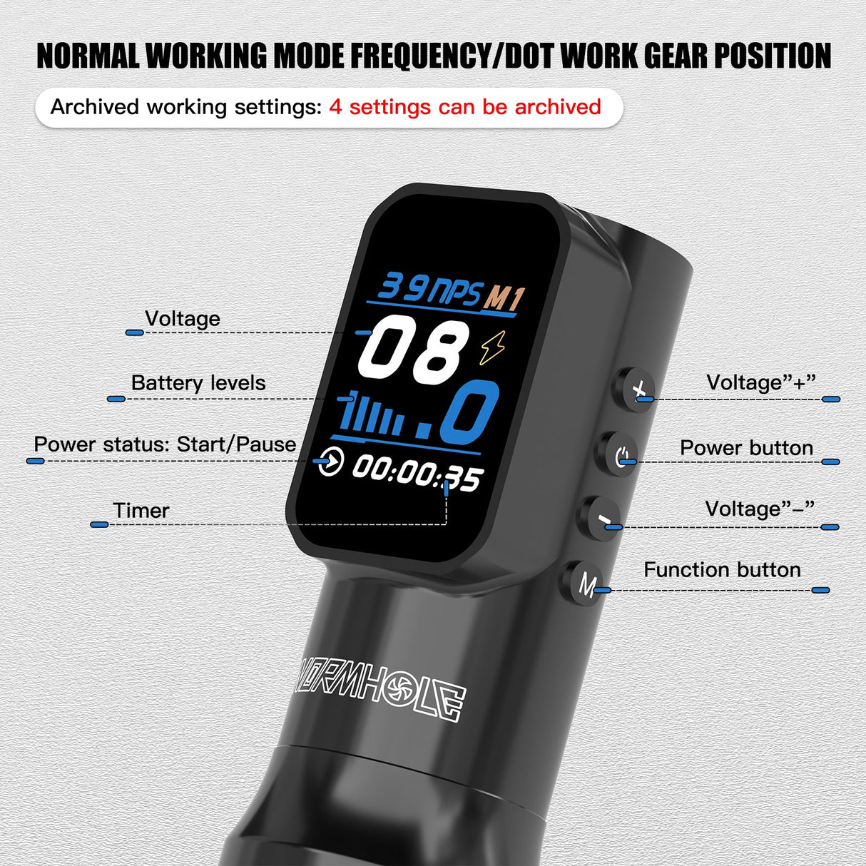 Wormhole Tattoo Gun Kit – Wireless Professional Tattoo Pen