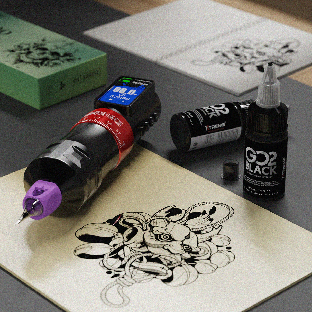 Wormhole Wireless Smart Tattoo Pen Kit  Xtreme Ink