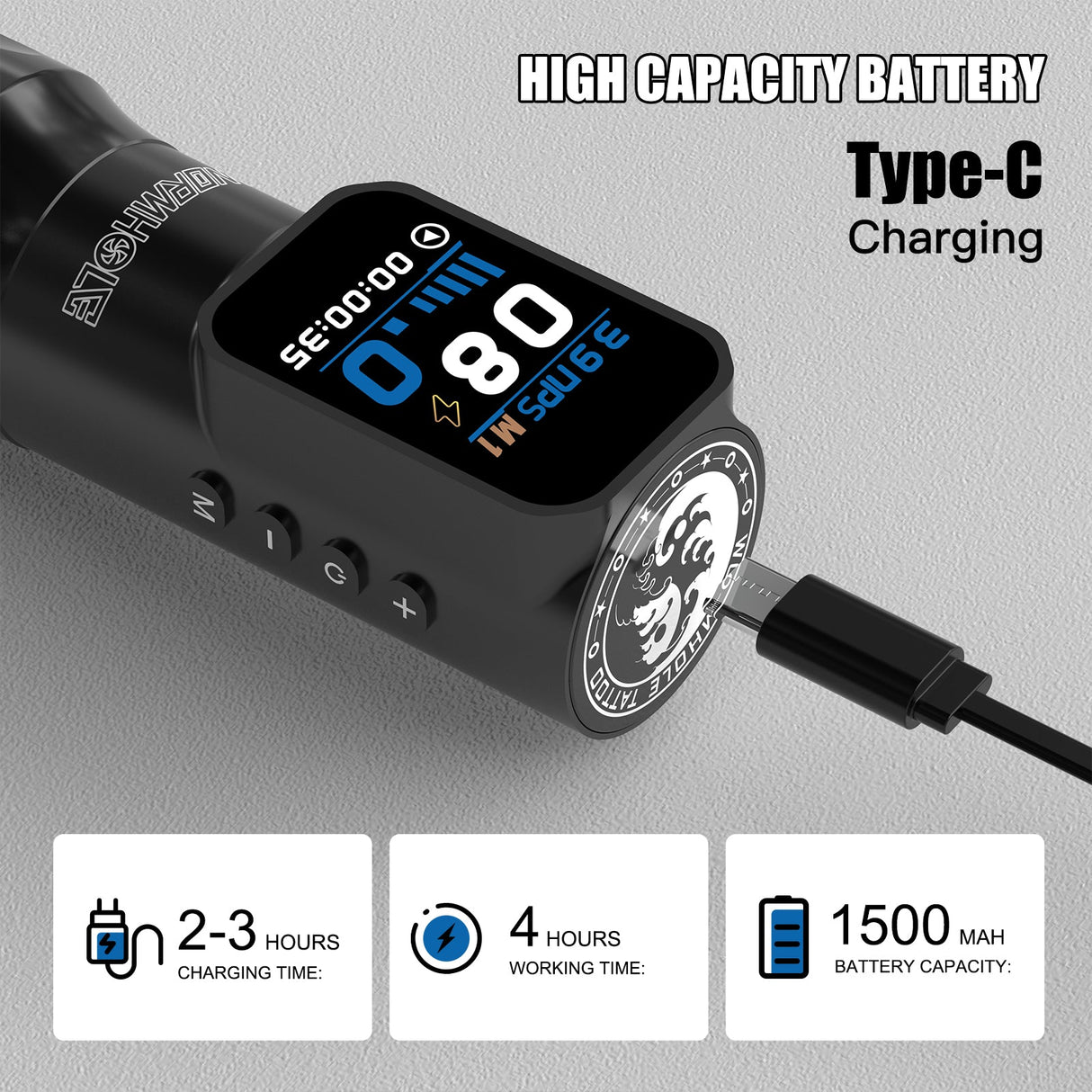 Wormhole Tattoo Gun Kit – Wireless Professional Tattoo Pen