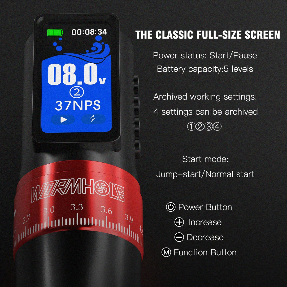 Wormhole Wireless Smart Tattoo Pen Kit Xtreme Ink