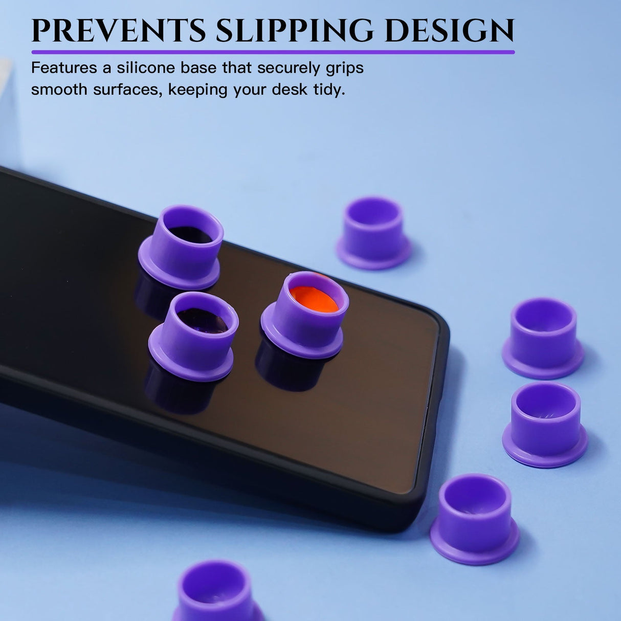 Wormhole Tattoo Silicone Ink Cups with Base – Disposable Self-Stand Ink Caps 50Pcs