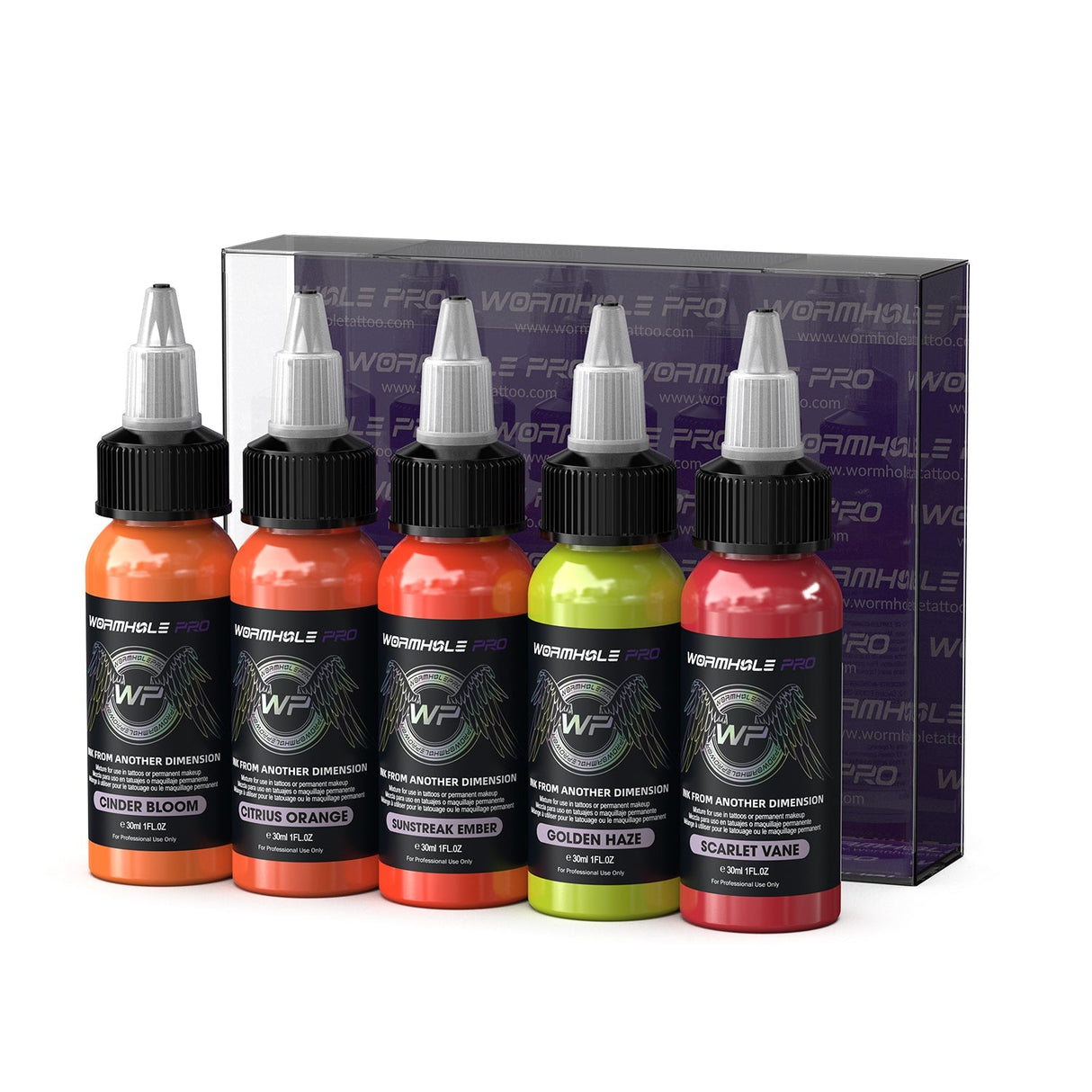 Neo Traditional Warm Tattoo Ink Set | Wormhole Pro