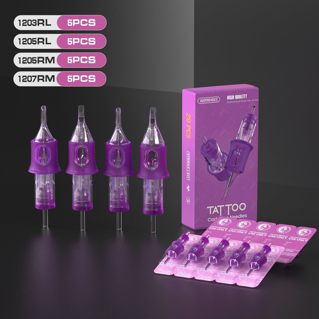 Wormhole Tattoo Kit –7 Adjustable Stroke & LED Display