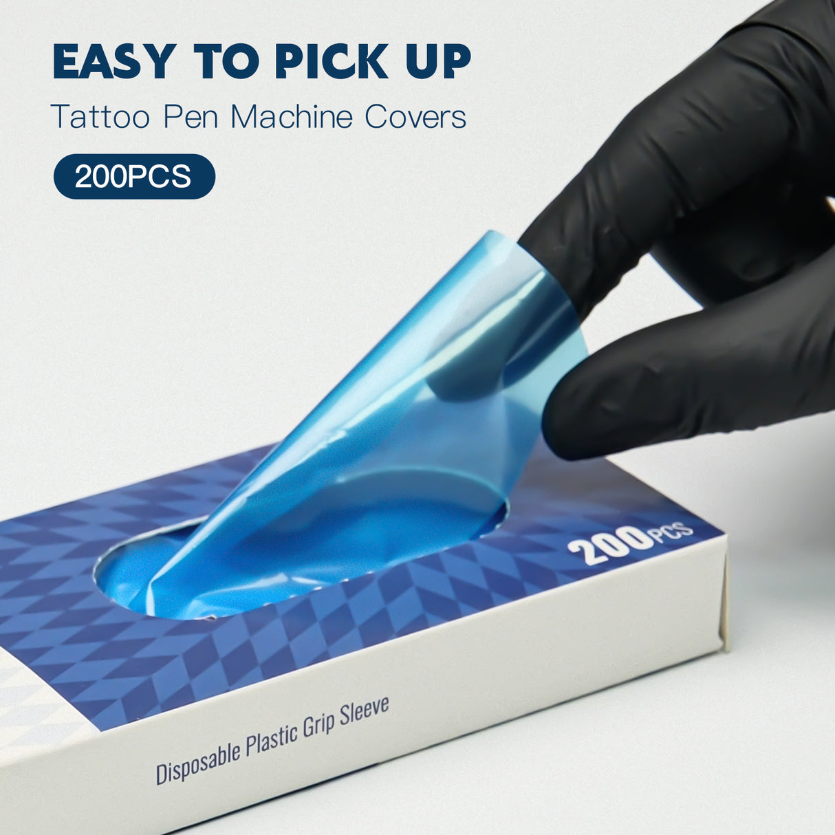 200PCS Disposable Tattoo Machine Covers + 3PCS Grip Tape