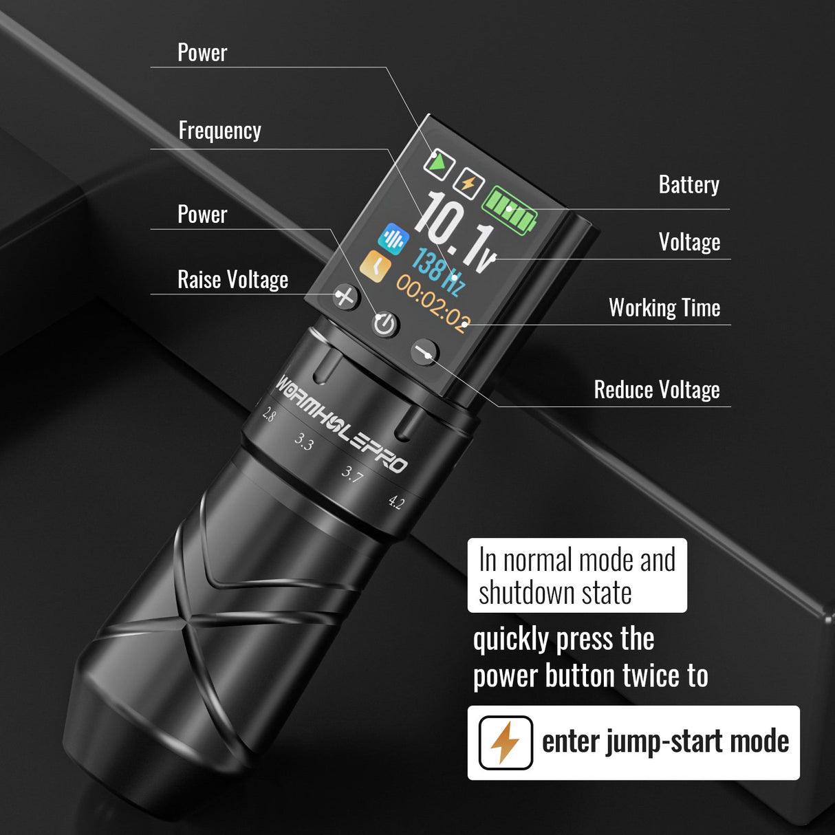 WormholePro Auriga Tattoo Kit with 20pcs Tattoo Cartridges