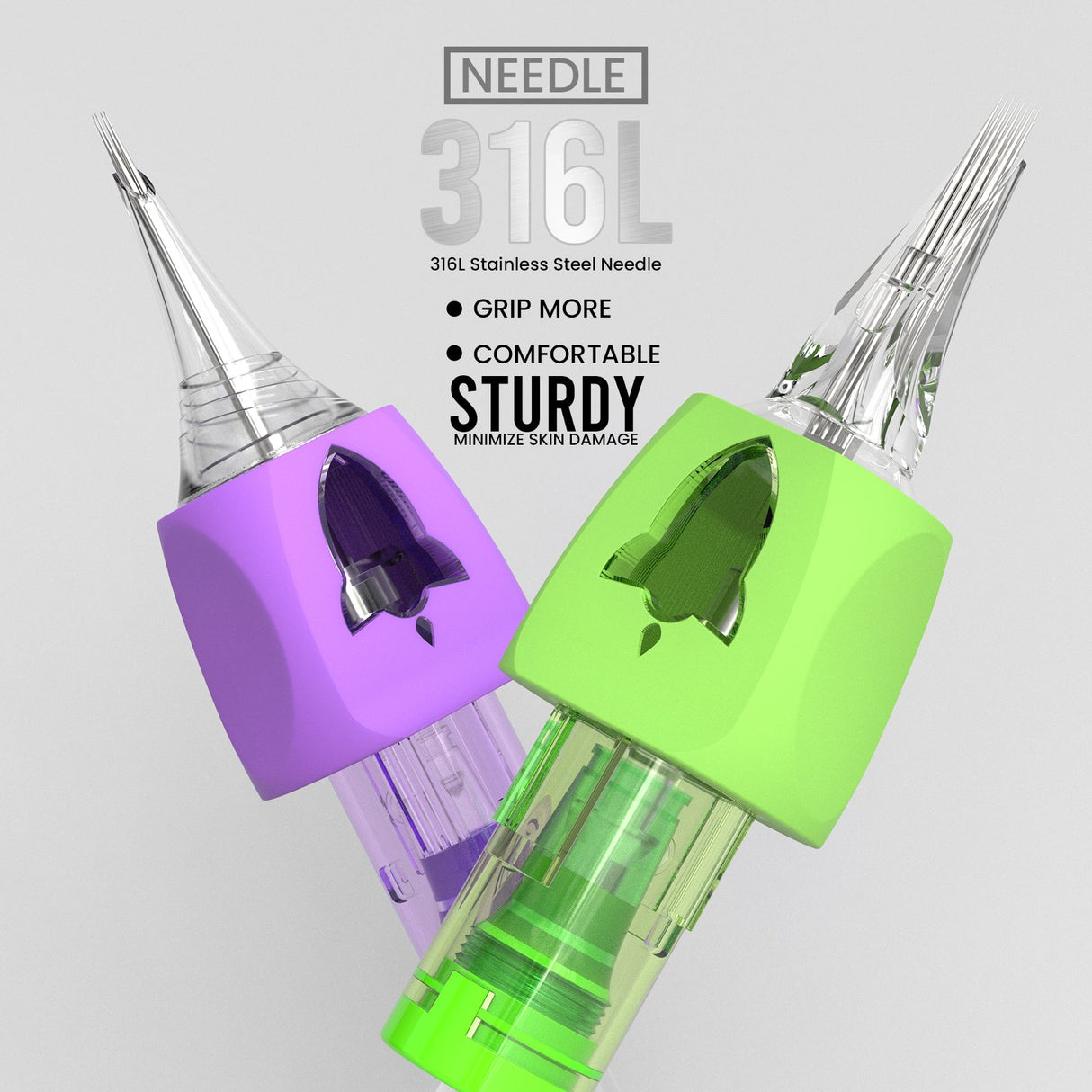 Wormhole Tattoo 20pcs Finger Ledge Mixed Sizes RL/RM Cartridge Needles