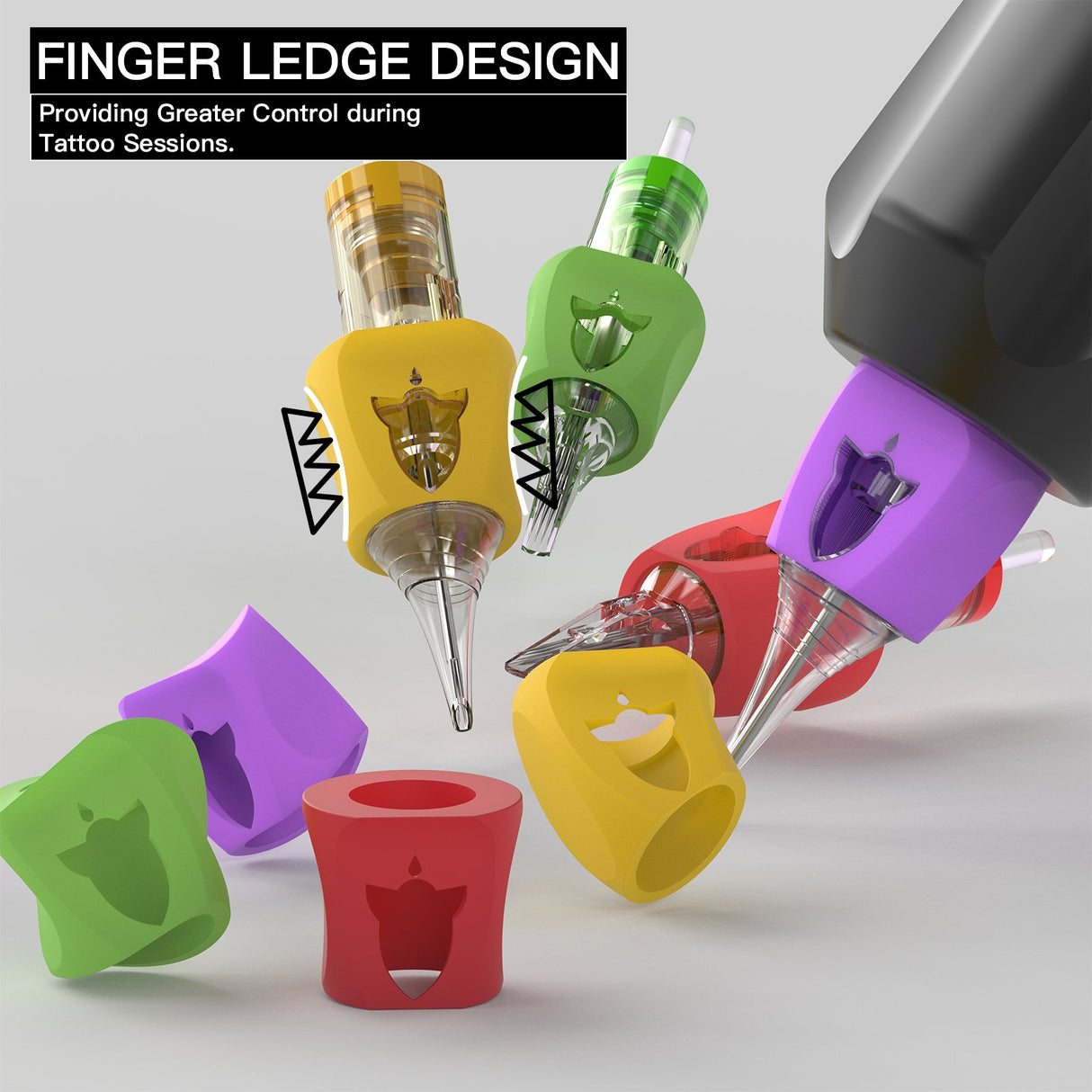 50pcs Wormhole Tattoo Rocket Finger Ledge Mixed Needles Sizes RL/RS/RM/M1