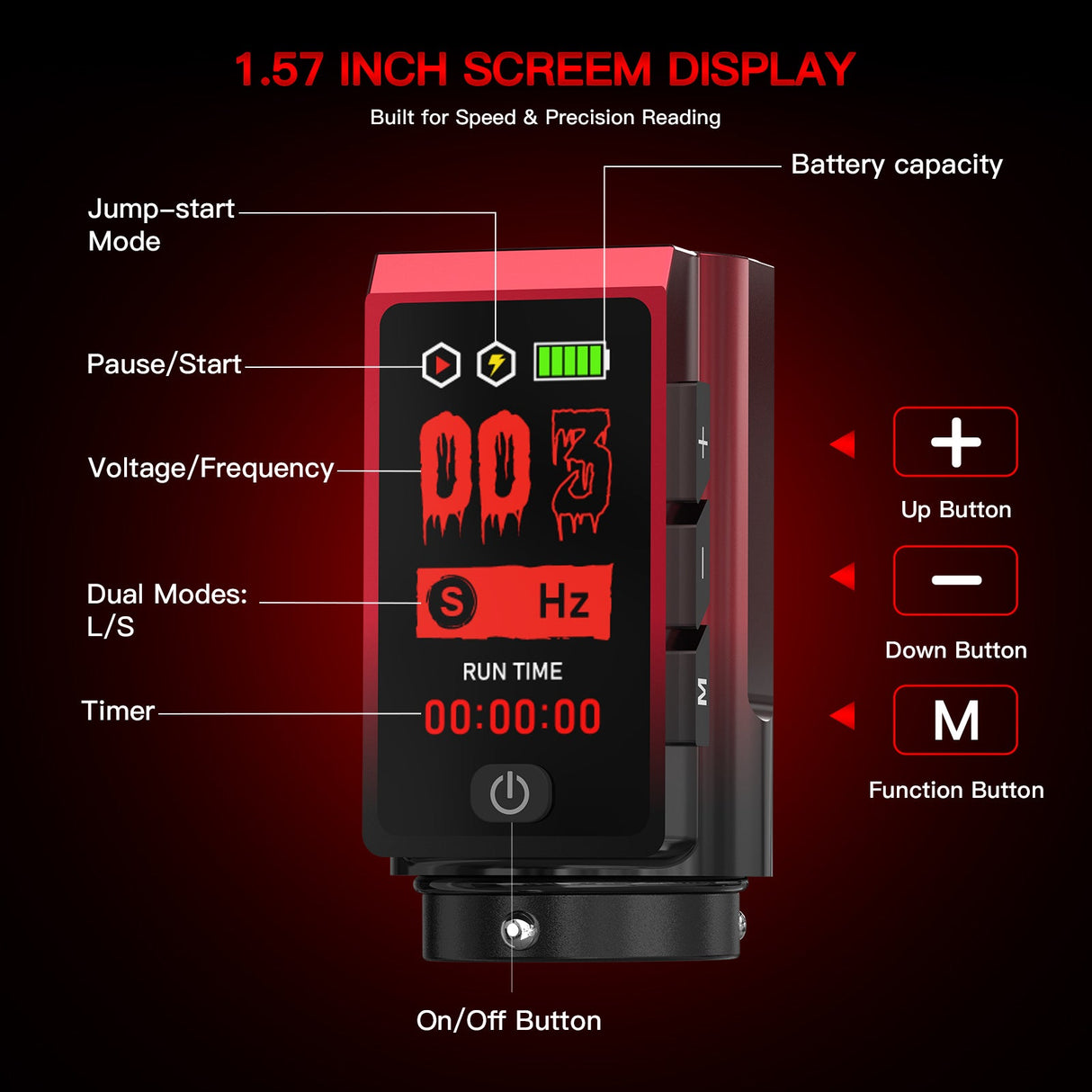 Wormhole Pro Rossa Dual Power & Dual Grip Tattoo Pen