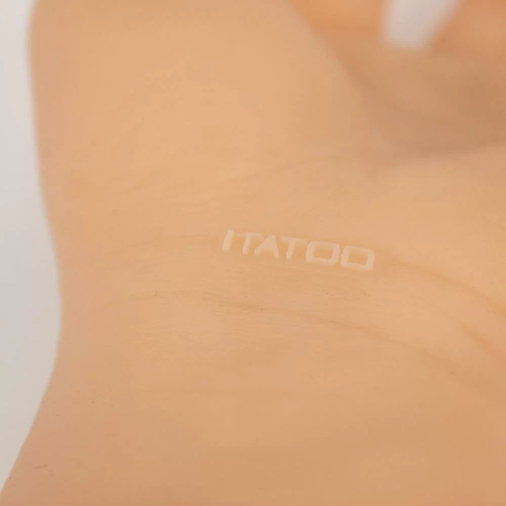 ITATOO Silicone Practice Hand Fake Tattoo Hand Dummy Fake Skin (Left Palm) - wormholetattoo