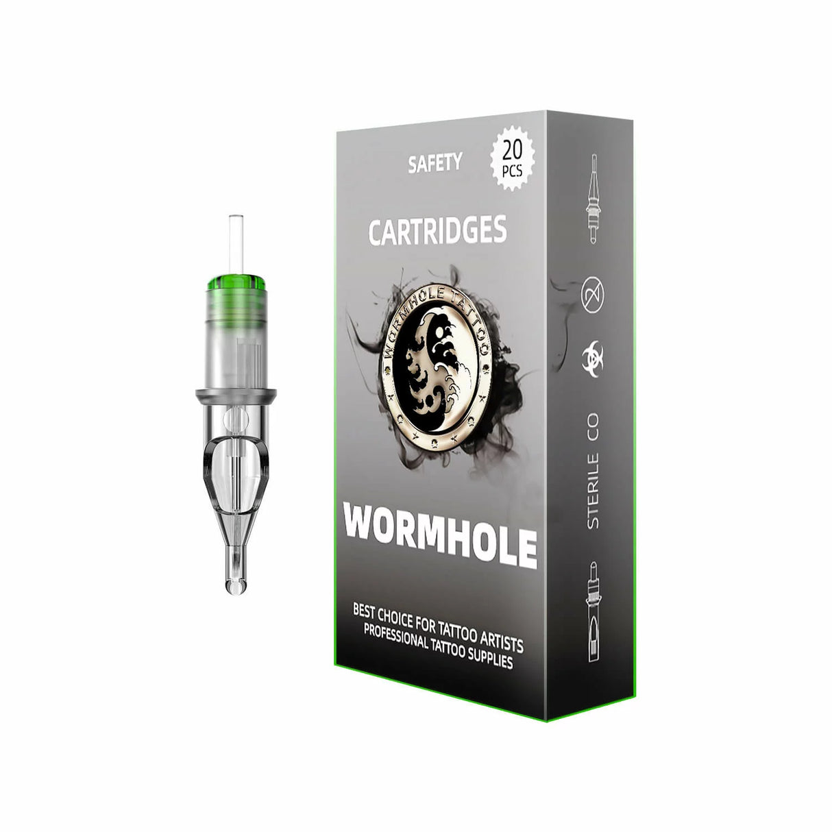 #12 Tattoo Cartridge Needles Round Shader 20Pcs