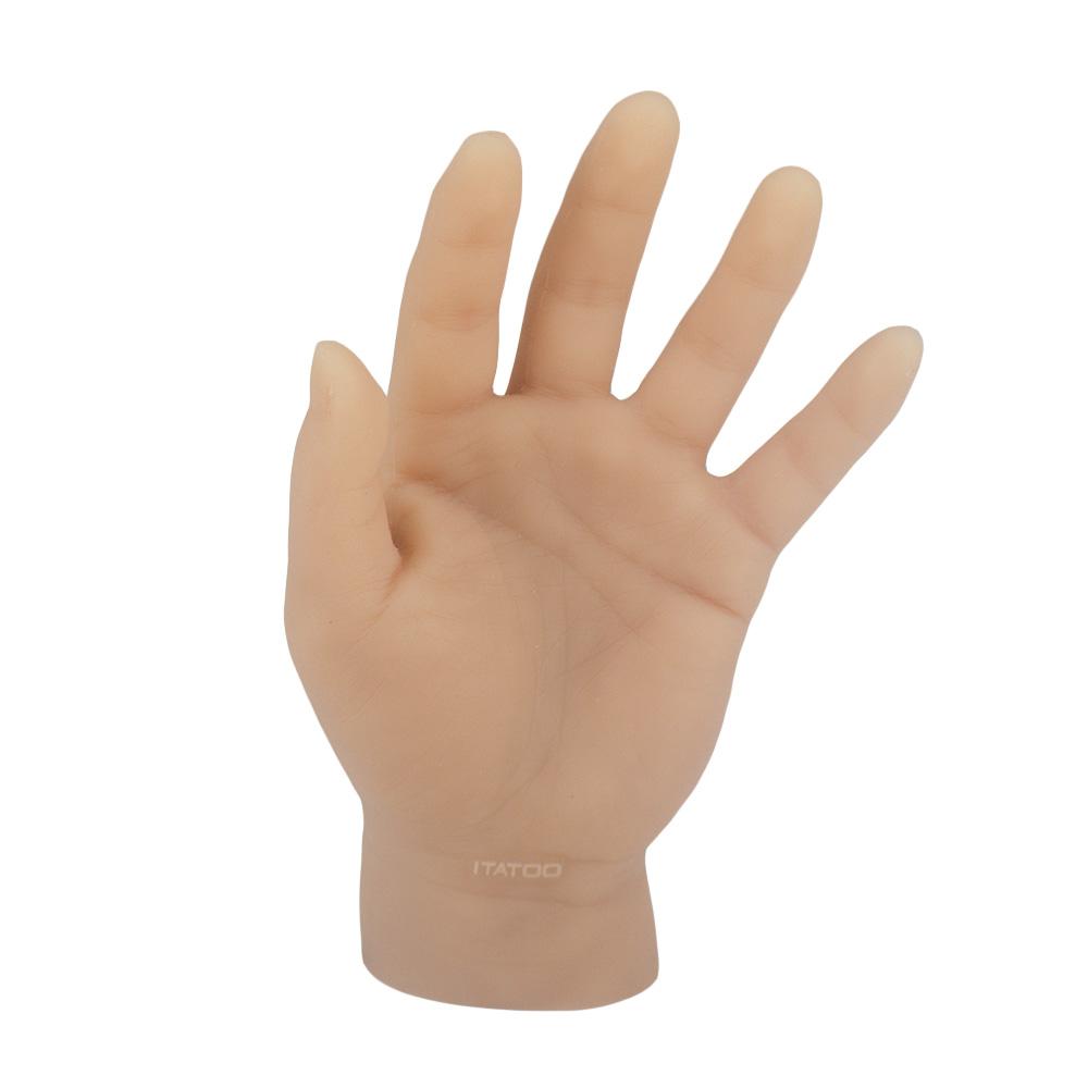 ITATOO Silicone Practice Hand Fake Tattoo Hand Dummy Fake Skin (Left Palm) - wormholetattoo