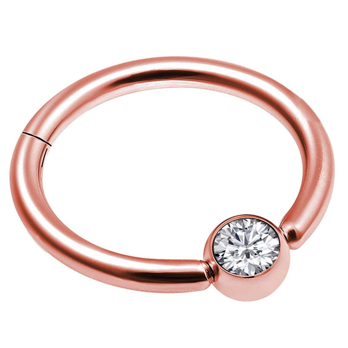 Nose Hoop Ring with CZ Stone 3pcs