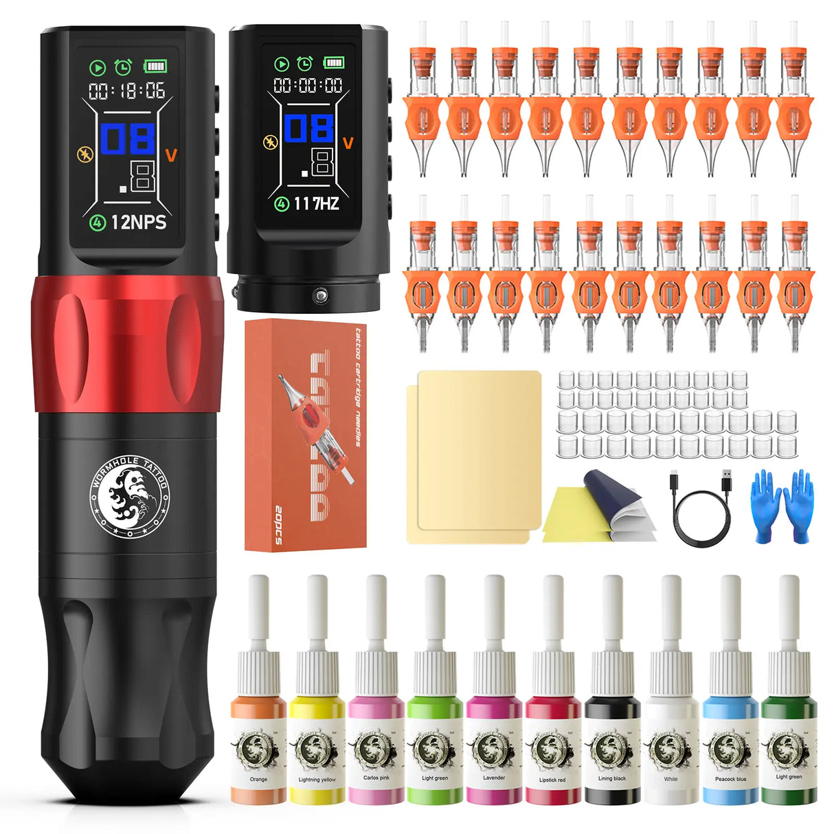 Wormhole Smart Tattoo Pen Kit – Wireless, Aluminum, Professional