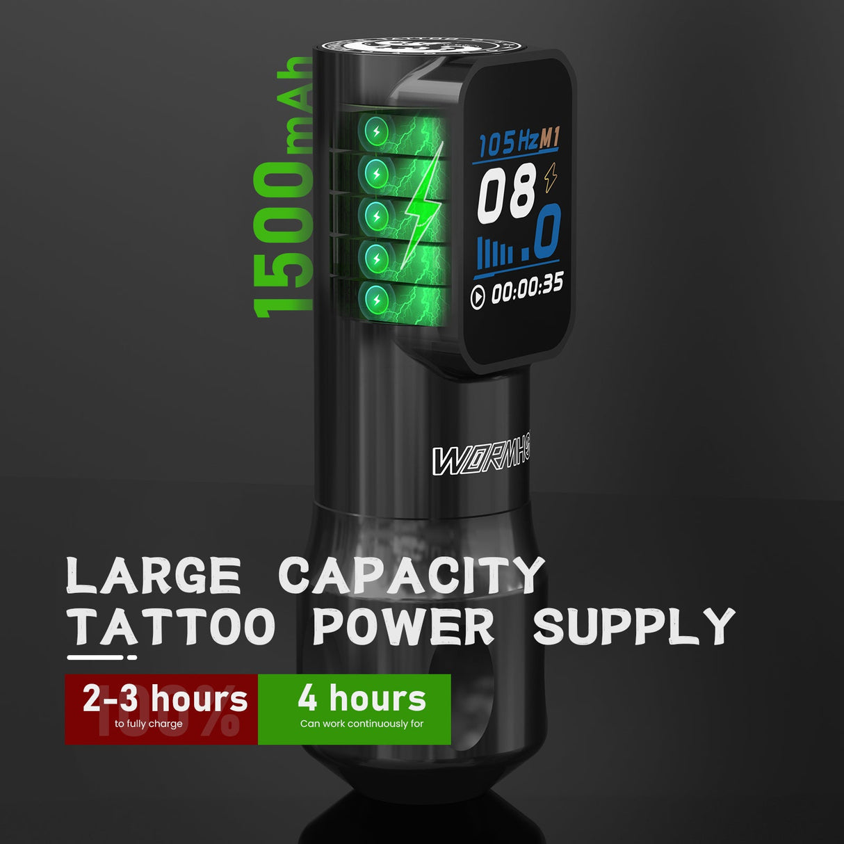 Wormhole Tattoo Kit Wireless Tattoo Gun Kit