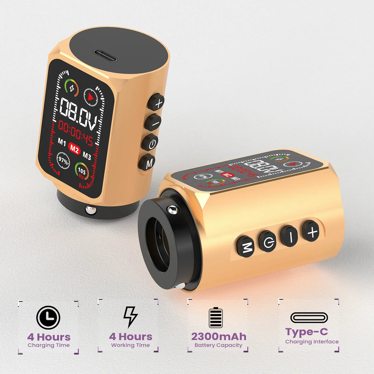 Wormhole Wireless Tattoo Kit – 2 Batteries, 2300mAh, Smart Screen