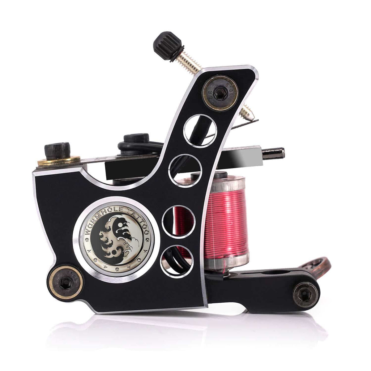 10 Wrap Copper Tattoo Coils, 28mm Machine Gun Liner & Shader Set (White)