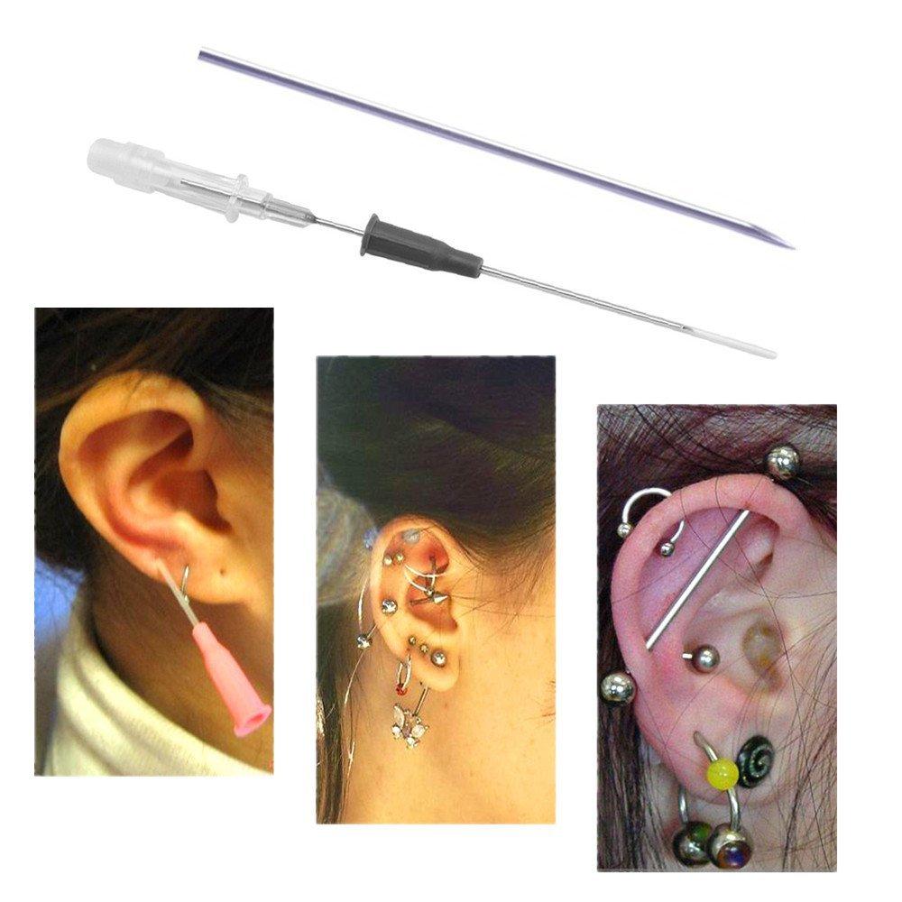 100pcs Tattoo Body Piercing Needles 12G,13G,14G, 15G,16G 18G 20G - wormholetattoo