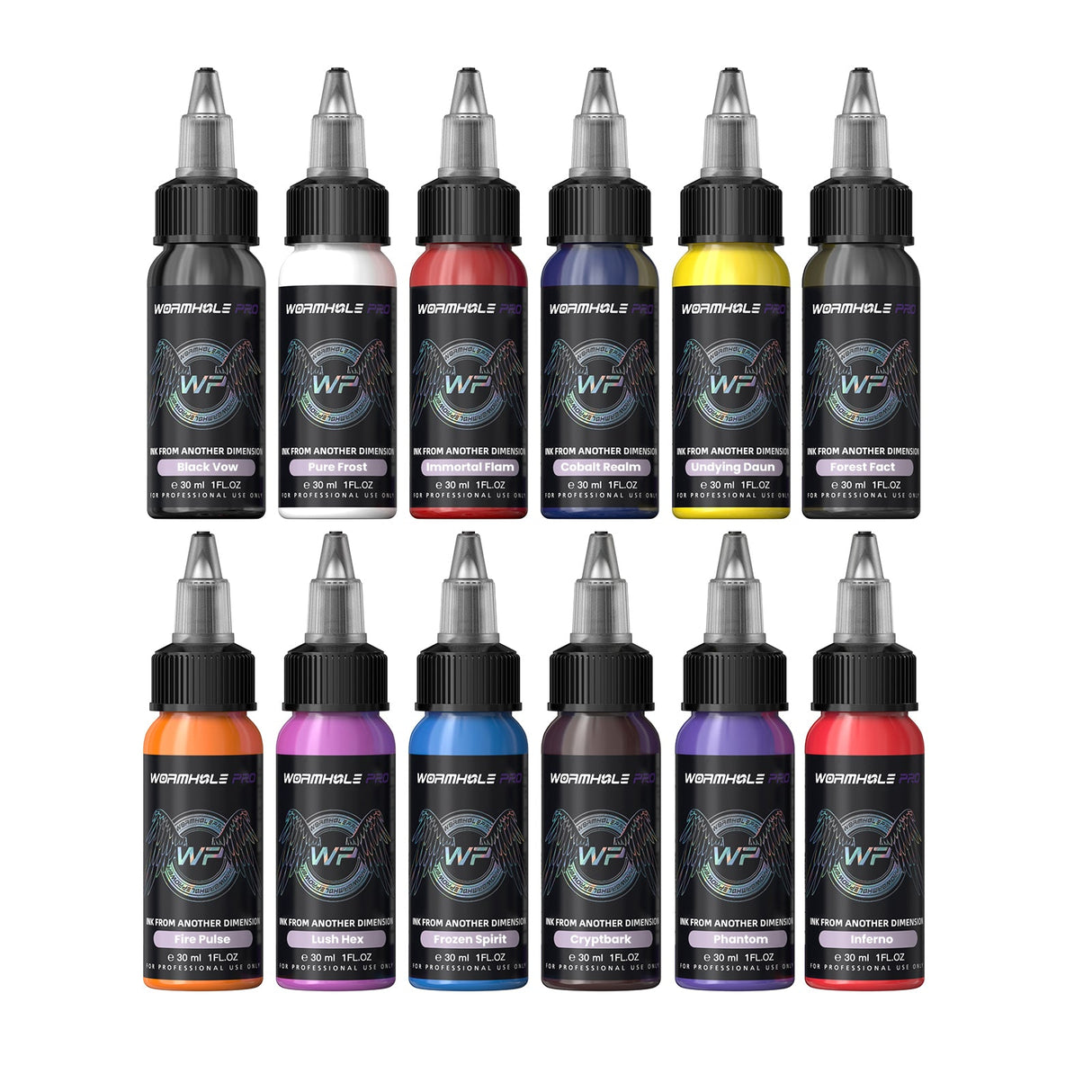 WormholePro Professional 12-Color Tattoo Ink Set