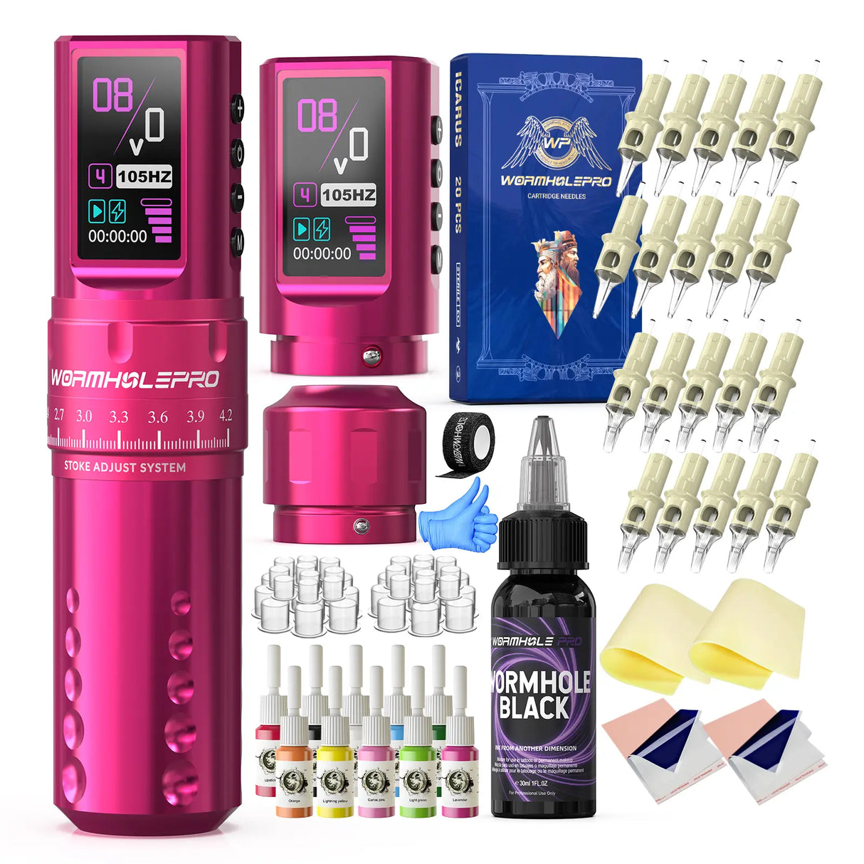 Wormhole Pro Virgo Wireless Tattoo Machine Kit