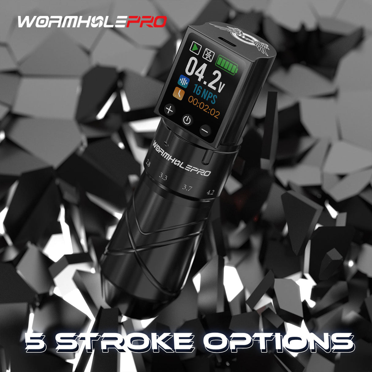 Adjustable Stroke Tattoo Machines & Long-Lasting Battery|WormholePro Auriga