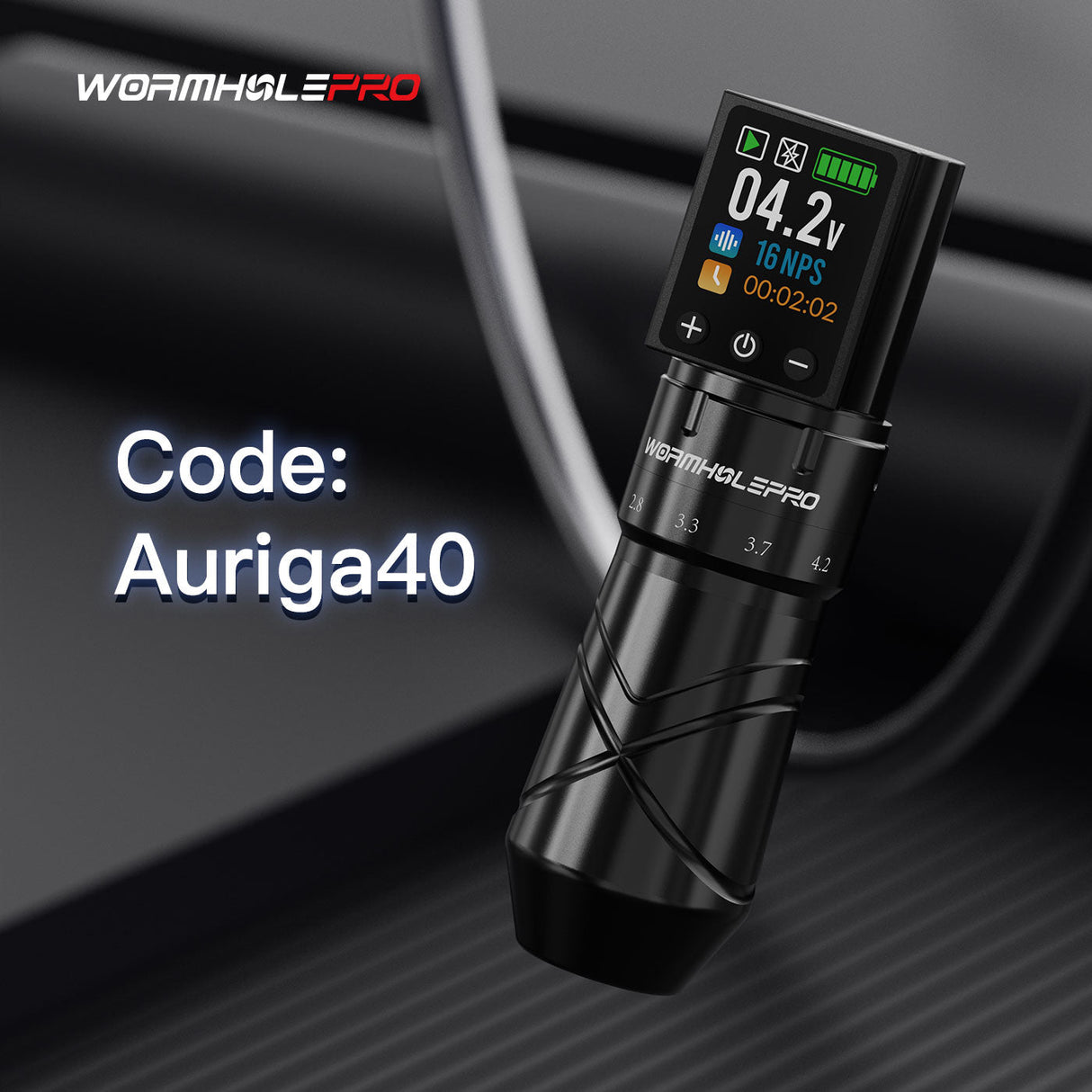Adjustable Stroke Tattoo Machines & Long-Lasting Battery|WormholePro Auriga