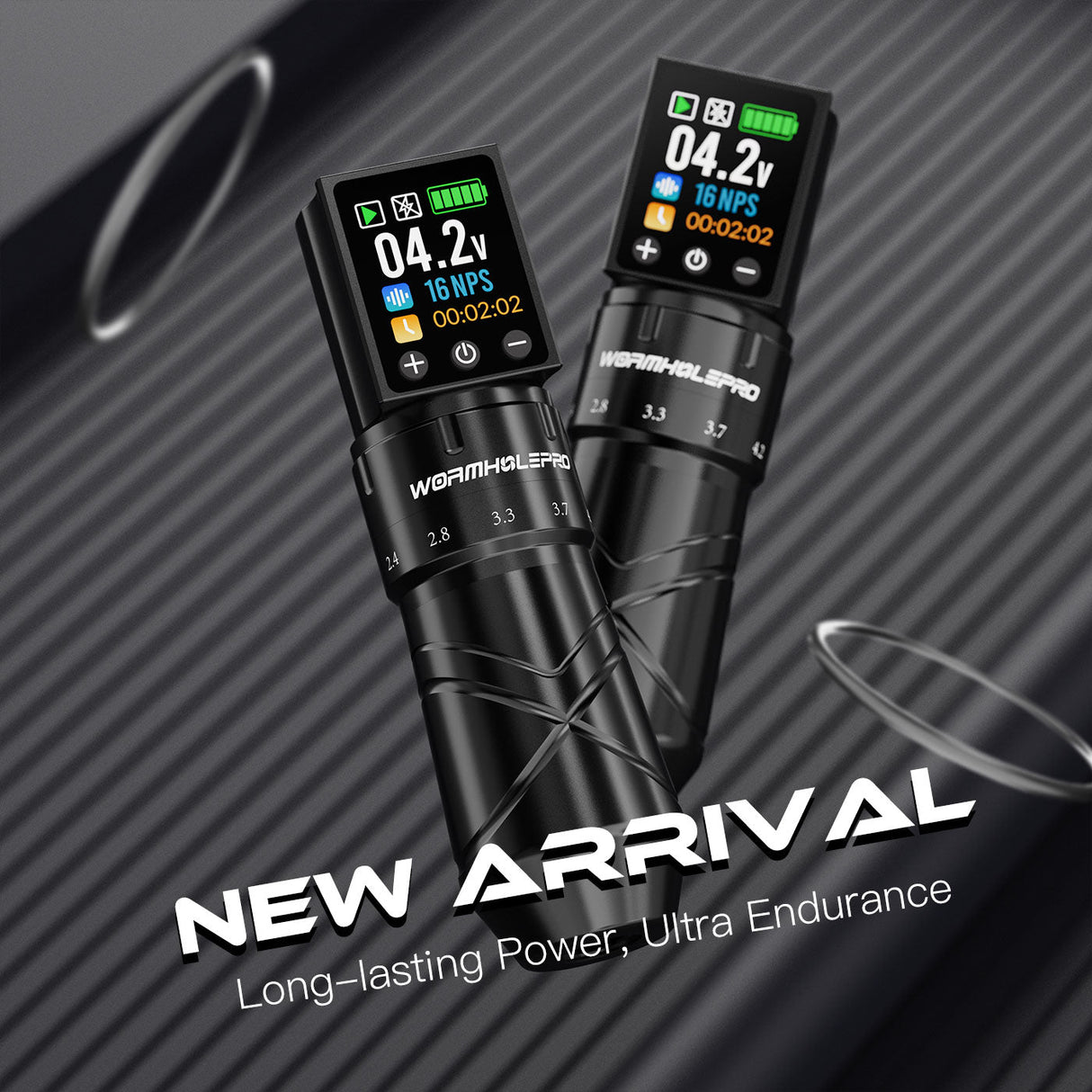 Adjustable Stroke Tattoo Machines & Long-Lasting Battery|WormholePro Auriga
