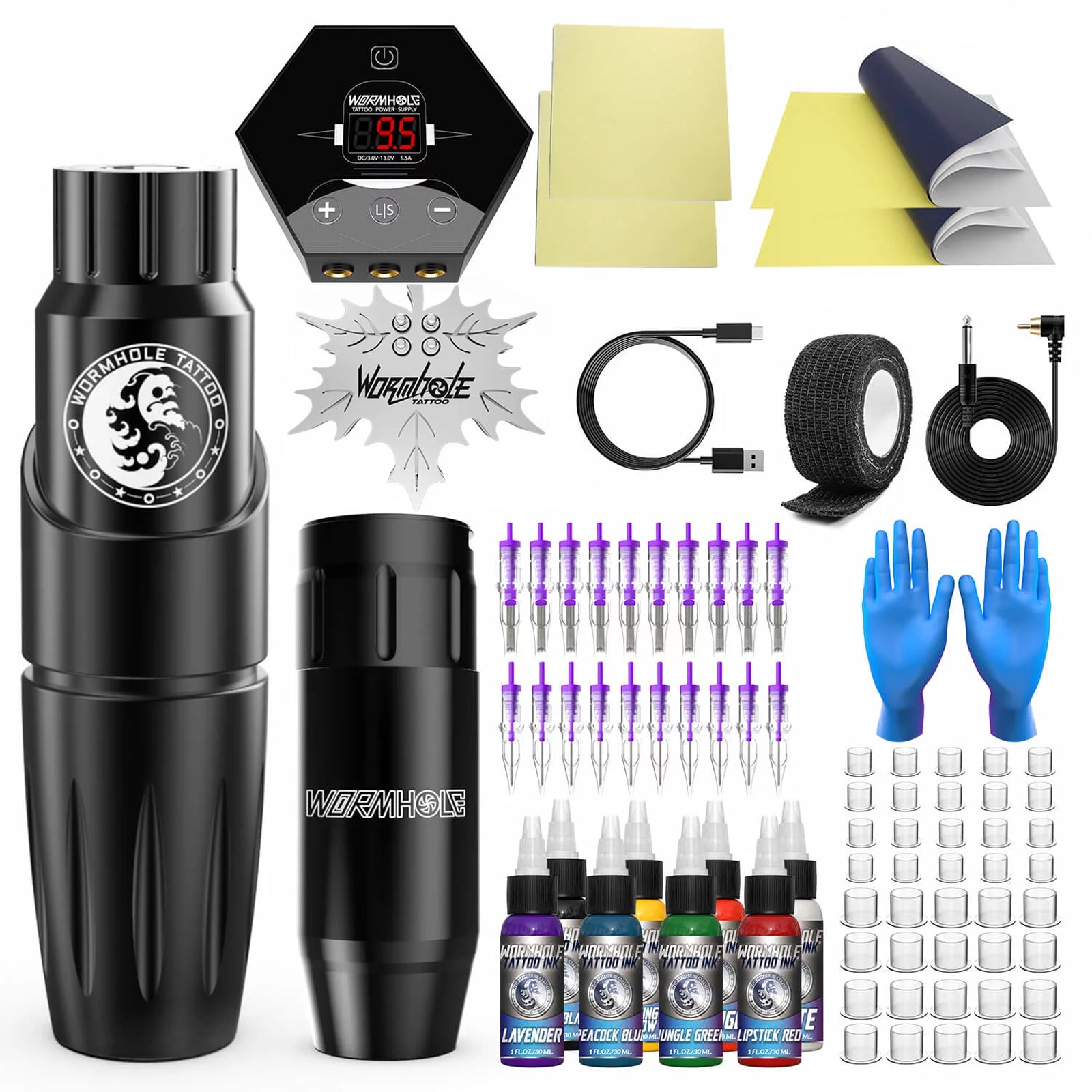 Wireless　tattoo machine set　刺青 Wireless Tattoo Kit Complete for Beginners Pen Machine with