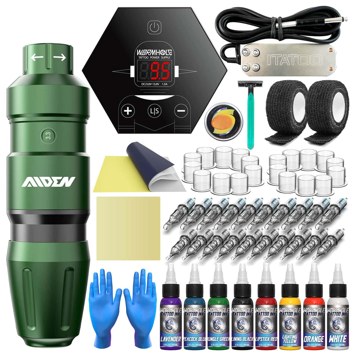 Tattoo Pen Kit with Green Apollo's Project Tattoo Pen