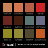Marko Tattoo Ink Color Portrait Set – 12 Color