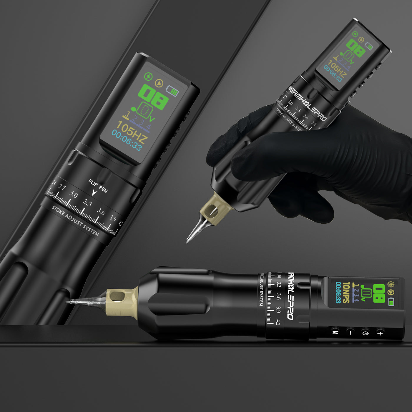 7 Stroke Multi-functional Wireless Precision Tattoo Pen Machine