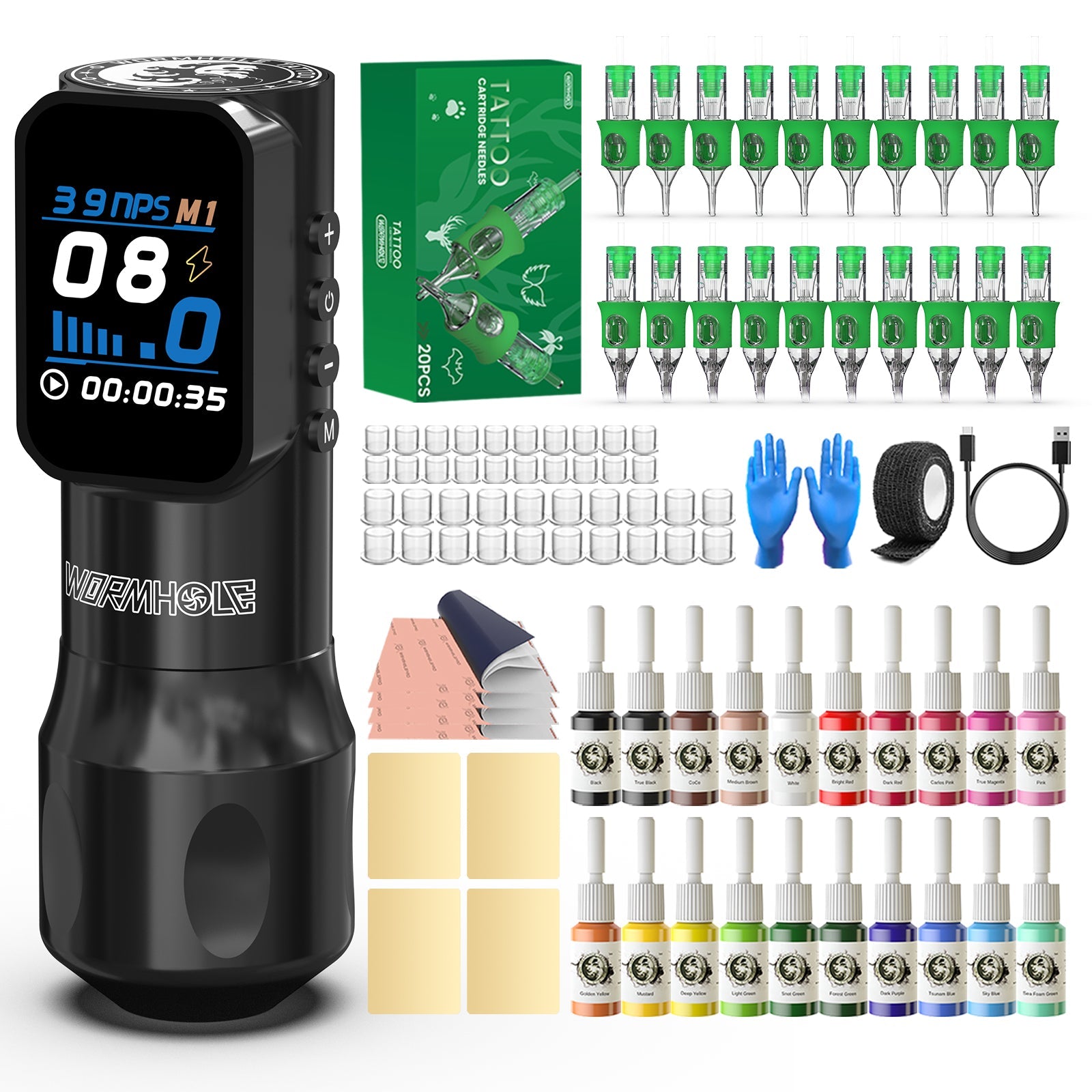 Wormhole Tattoo Gun Kit – Wireless Professional Tattoo Pen