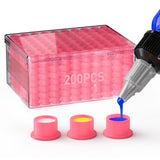 Wormhole Silicone Ink Cups with Base – Disposable Self-Standing Tattoo Ink Cups 200Pcs
