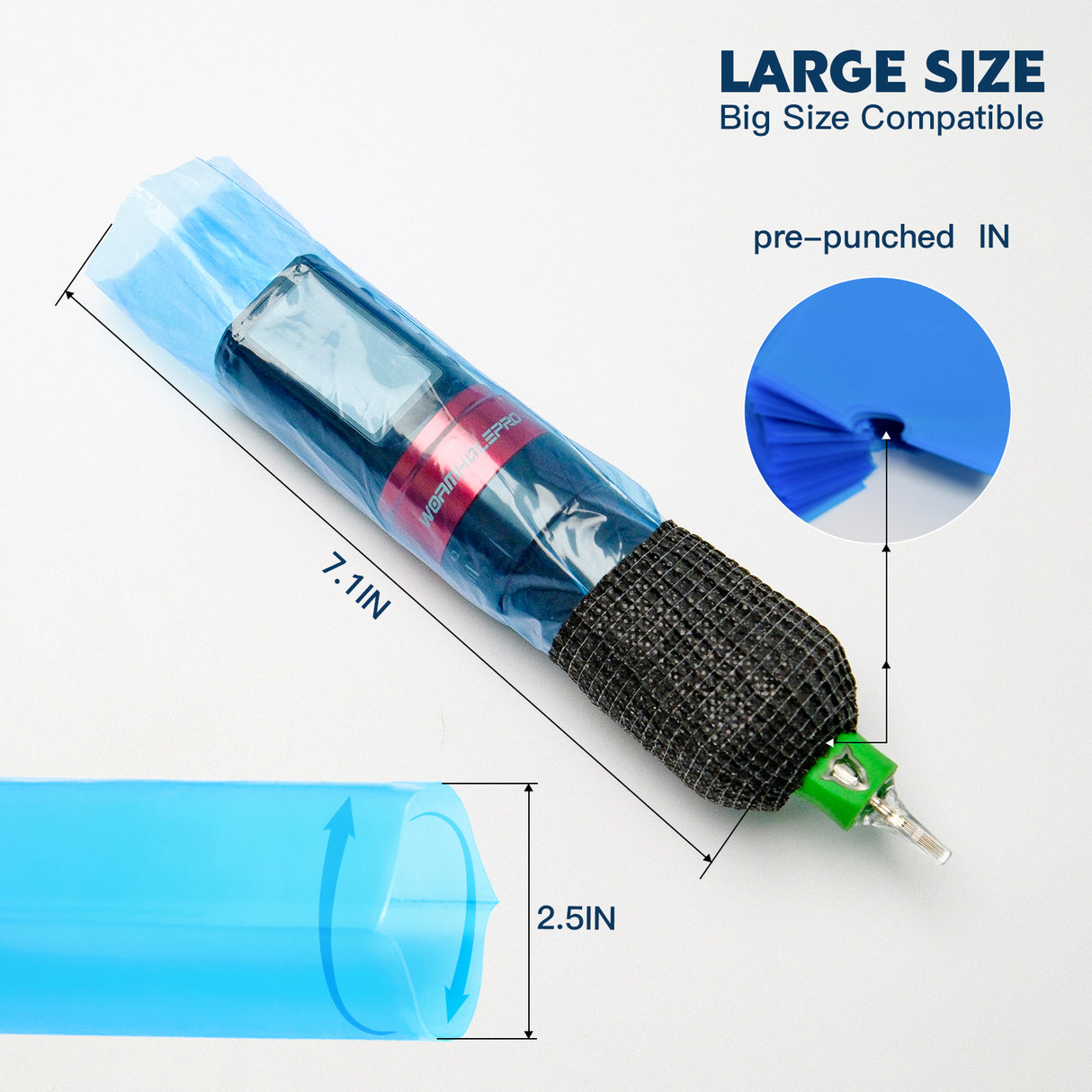 200PCS Disposable Tattoo Machine Covers + 3PCS Grip Tape