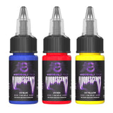 15ml UV Ink Trio – Red, Yellow & Blue – Wormhole Pro