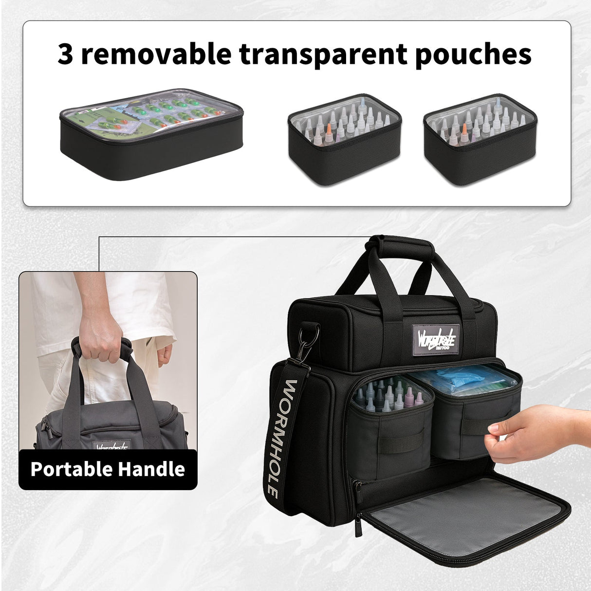 Wormhole Tattoo Case – Large Capacity Tattoo Travel Bag for Artists