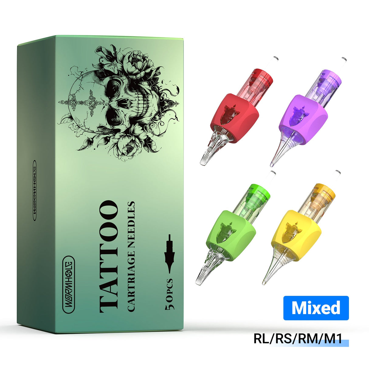 Wormhole Rocket Mixed 50Pcs Disposable Finger Ledge Tattoo Cartridge Needles