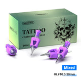 Wormhole Tattoo 50pcs Finger Ledge Mixed RL Sizes Cartridge Needles
