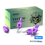 Wormhole Tattoo 50pcs Finger Ledge Mixed RL Sizes Cartridge Needles
