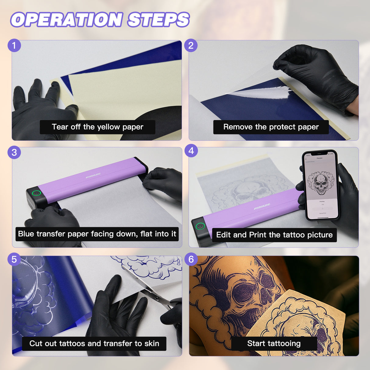 Padieoe Bluetooth Tattoo Stencil Printer