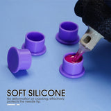 Wormhole Tattoo Silicone Ink Cups with Base – Disposable Self-Stand Ink Caps 50Pcs