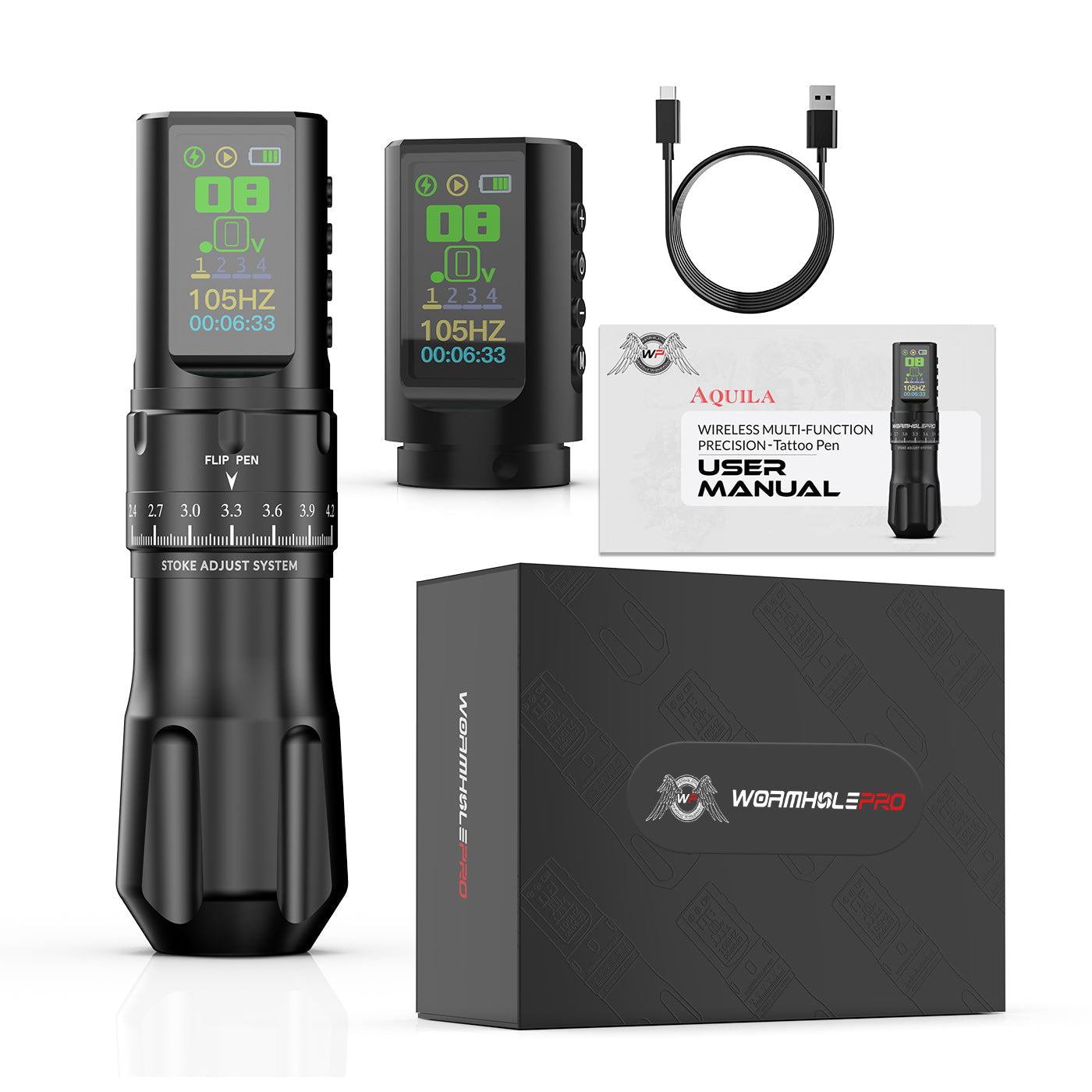 Amazon | Wormhole タトゥーガン ワイヤレス タトゥーペン マシン