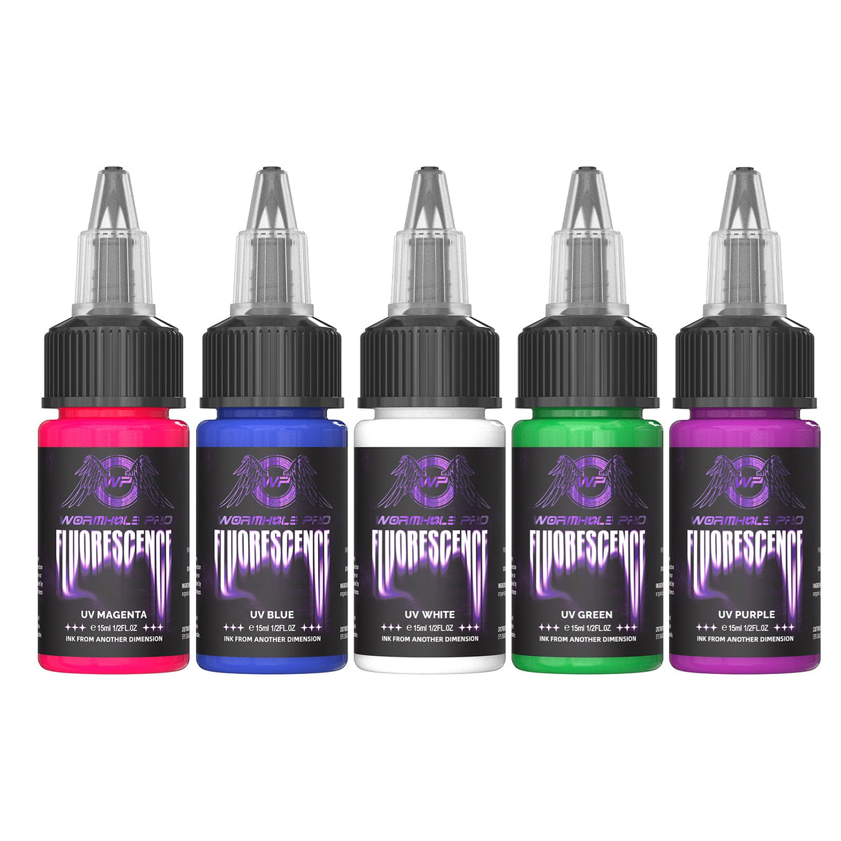 Wormhole Pro UV Tattoo Ink 5 Color Set