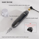 Tattoo Practice Kit Rotary Machine 20 Cartridges 5 Inks Power Supply