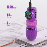 Wormhole Wireless Tattoo Gun Kit - Professional Tattoo Pen & 1500mAh Battery