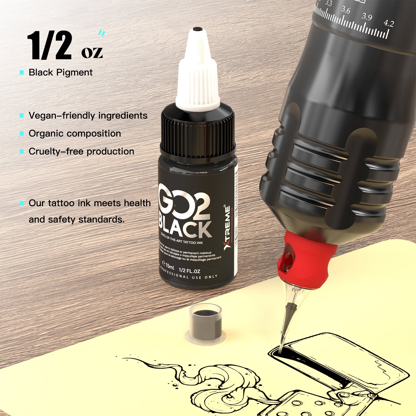 Wormhole Tattoo ペン型タトゥーマシン セット 本体 付属品一式 Wormhole Tattoo Pen Kit –Professional Tattoo Machine with