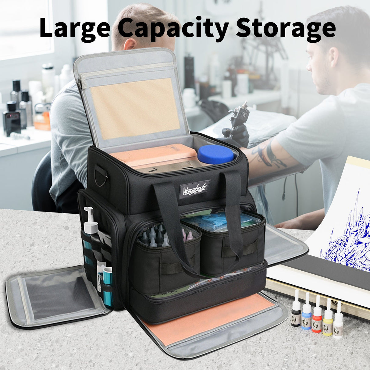 Wormhole Tattoo Case – Large Capacity Tattoo Travel Bag for Artists