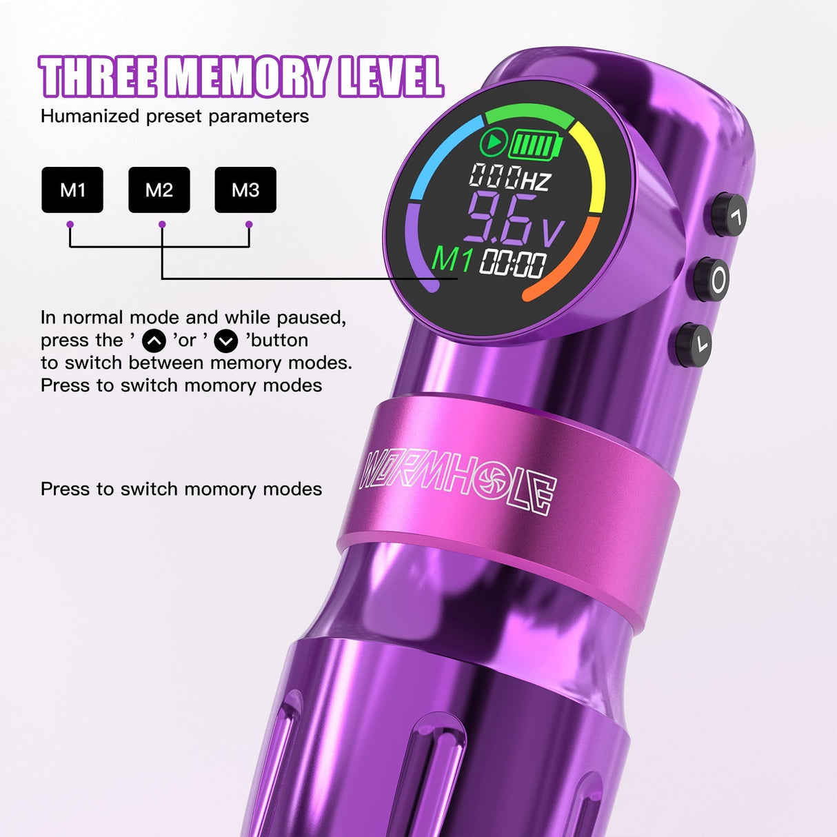 Wormhole Wireless Tattoo Gun Kit - Professional Tattoo Pen & 1500mAh Battery